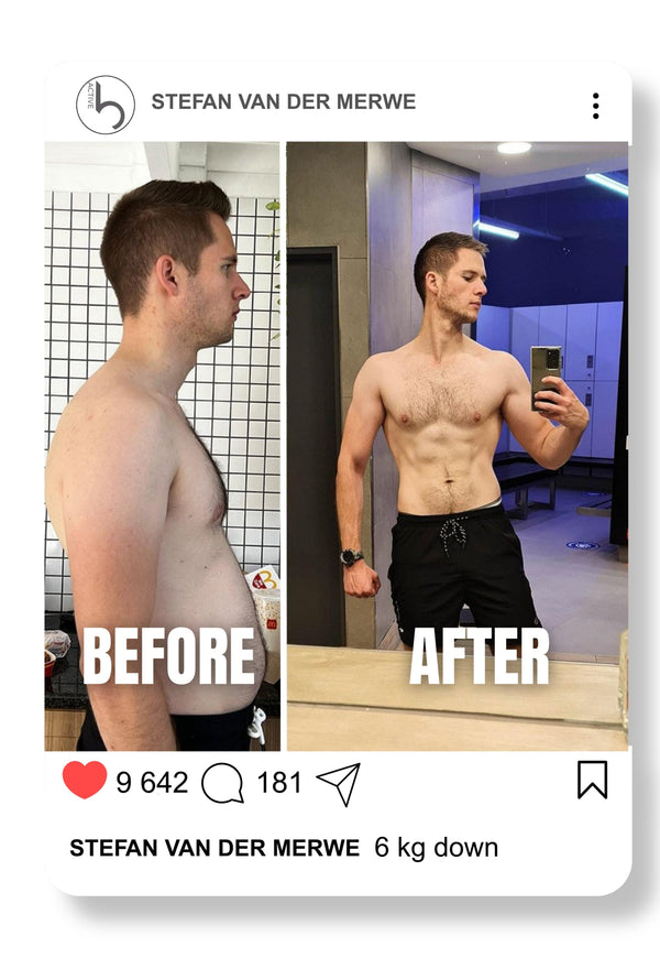Stefan van der Merwe's own before and after