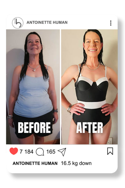 Antoinette Human, 16.5 kg down